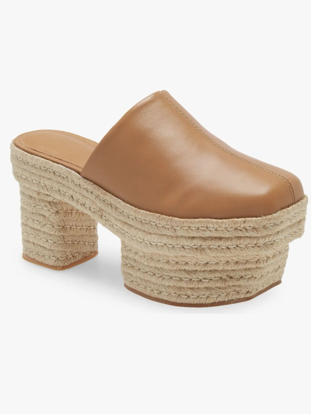 {Cult Gia} Lia Leather Espadrille Platform Mules